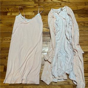 3 nursing tank top nightgowns and robe lot